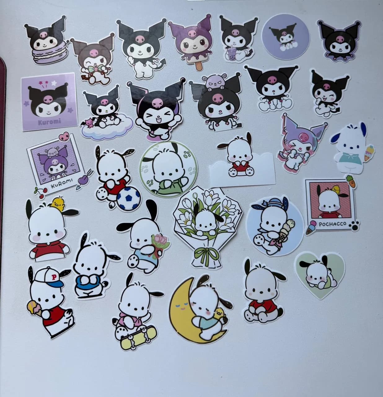 Stickers de Kuromi, Pochacco y My Melody en vinil resistente al agua